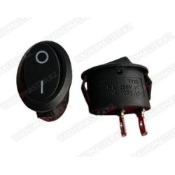 Клавиша ВКЛ KCD-1 5A/250v (2 pin) ОВАЛЬНАЯ черная