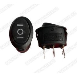 Клавиша ВКЛ KCD-1 5A/250v (3 pin) ОВАЛЬНАЯ черная