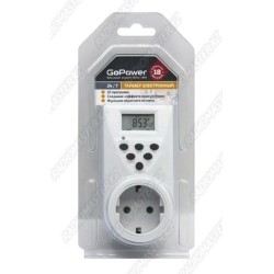 Электронный таймер вкл. GOPOWER Timix-04 (16A / 3600w / -10+40гр)