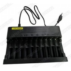 Зарядное устр. MS-10810A charger (слот-10) с индикатором (18650/18500/16340/14500) 4.2v 6000mA/600mA