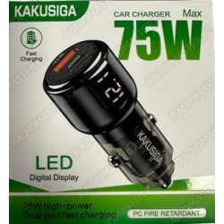 Автомобильное зарядное устройство KAKUSIGA KSC-1178 75W/30W+45W Type-C 