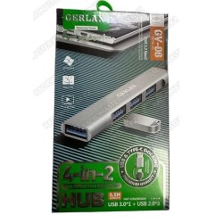 USB-C HUB разветвитель GERLAX GV-07 1x Type-C to 4x USB 3.0