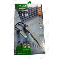 USB-C HUB разветвитель GERLAX GV-08 2x Type-C/USB to 4x USB 3.0  