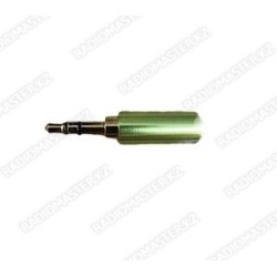 Штекер Джек 3.5mm (метал-gold-стерео) салатовый без обтиратора