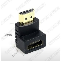 Переходник HDMI м - HDMI п (угловой 90 град.)