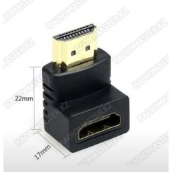 Переходник HDMI м - HDMI п ⟨угловой 90 град.⟩