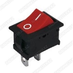 Клавиша ВКЛ KCD-1-101 6A/250v (2pin) красная