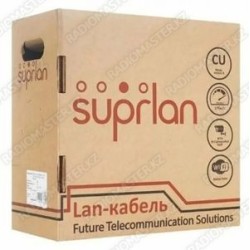Кабель UTP cat5е (2*4) PVC SUPRLAN 24 AWG. МЕДЬ, серый, Внутренней прокладки , 305m