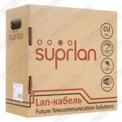 Кабель UTP кат.5е ⟨2*4⟩ PVC SUPRLAN 24 AWG. МЕДЬ, серый, Внутренней прокладки , 305m