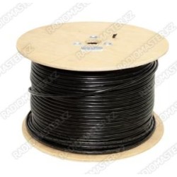 Кабель FTP кат.6е ⟨2*4*⟩ CCA CU+AL PVC 5BITES23 AWG.⟨0.57⟩ черный, внешней прокладки, 305m