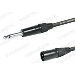 Шнур XLR (female) - Джек 6.5 моно 1.5 метра (коричневый)