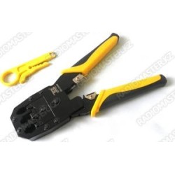 Ключ для обжима, кримпер Bosi Tools BS-D3468 + стриппер ⟨RJ11/RJ45⟩ 4P, 6P, 8P