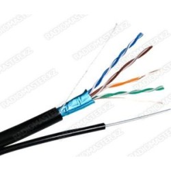 Кабель FTP cat6  BERKUT (1метр)  CAT6  24AWG С ТРОСОМ 60cu/40Al  (2 х 4 х 0,57 ) внешней прокладки