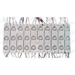 Светодиодный модуль (белый) линза, 12 вольт, 3 Led,  1.2WT, IP65, -30 +55гр.,