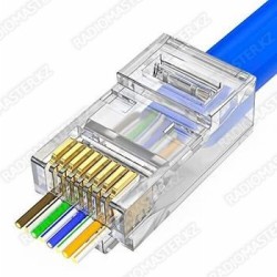 Штекер RJ45 (cat6E) 8pin 1000mb/s  пластик ПРОХОДНОЙ