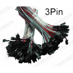 Разъем питания 3 контакта (пара м+п) 28v, с кабелем 15 см * 0.5mm