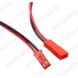 Разъем питания 2 контакта крас. (пара м+п) 28v, с кабелем 10 см * 0.5mm