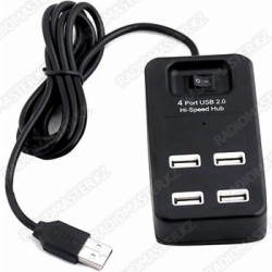 HUB USB 2.0   1 х 4 портов   P-1601  (черный) 1.2m