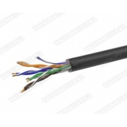 Кабель FTP cat5е (2*4) CCA NETLINK 24 AWG. АЛ+МЕДЬ,  черный, Внешней прокладки , 1m