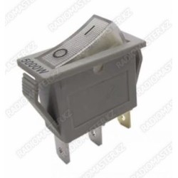 Клавиша ВКЛ KCD3 16A/250v (3pin)  5000W с подсветкой СЕРАЯ