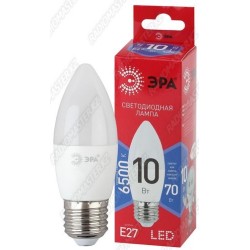 Светодиодна лампа ЭРА 10W/70w  6500K  E27  B35  220V [ГАРАНТИЯ 1 МЕСЯЦ]