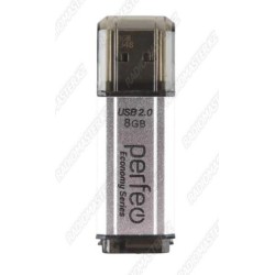 USB 2.0 накопитель 8Gb Perfeo E02 (silver) Economy series
