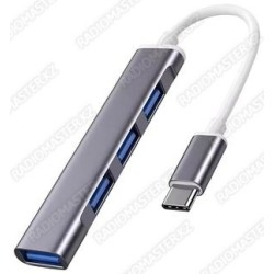 HUB USB 3.0   1x 3 JCX-005D Type-C to 3USB 3.0 (серебро)