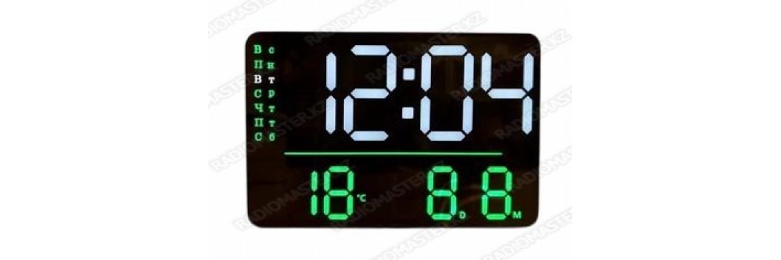 Часы злектронные настенные зелен