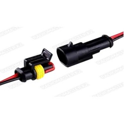 Разъем питания влагозащищенный (пара м+п) 48v с кабелем 13 см * 1.0mm