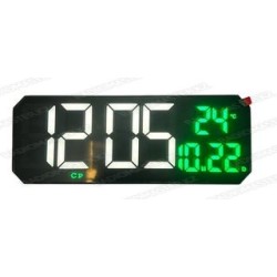 Часы злектронные настенные белый/зеленый 5505, (230*90*25) USB 5V (2 х ААА-память)