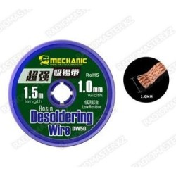 Оплетка медная для удаления припоя MECHANIC 1.5mm  (длина 1 метр)