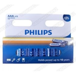 Элемент питания PHILIPS ААA LR03 1.5v Power Alkaline Mignon  BL-12